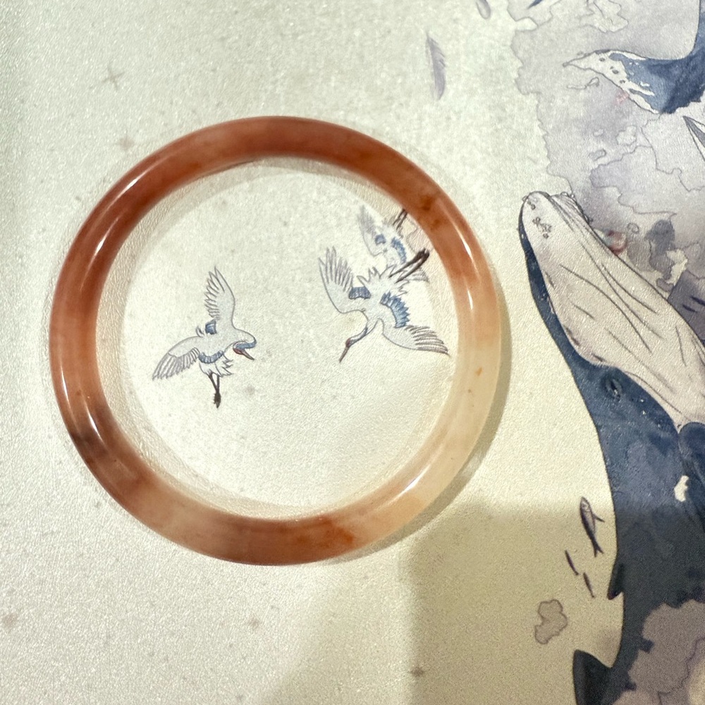 Peach Blossom Pink Jinsi Jade Bangle/Bracelet—62mm
